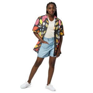 Unisex Button Shirt Colorful Leaves Bold Summer Style Dipaliz - Xs - Shirts