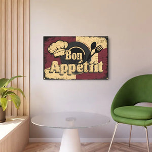 Vintage Bon Appetit Metal Art Sign Kitchen Wall Decor - Dipaliz - Novelty Signs