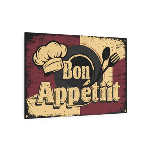 Vintage Bon Appetit Metal Art Sign Kitchen Wall Decor - Dipaliz - Novelty Signs