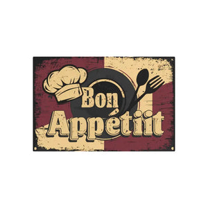 Vintage Bon Appetit Metal Art Sign Kitchen Wall Decor - Dipaliz - 36″ x 24″ (horizontal) / 0.12’’ - Novelty Signs