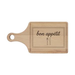 Wooden Cutting Board - Rustic Engraved Oak Design - Dipaliz - Paddle with Drip Ring / 13.5’’ x 7’’ / Maple - Boards