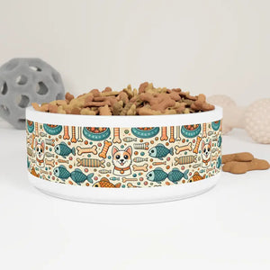 Pawsome Pet Bowl Statement Piece Durable Ceramic Construction Dipaliz - 16oz - Bowls Feeders & Waterers