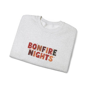Bonfire Nights Crewneck Sweatshirt, Cozy Fall Campfire Graphic - Sweatshirts