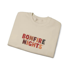 Bonfire Nights Crewneck Sweatshirt, Cozy Fall Campfire Graphic - Sweatshirts