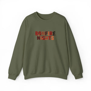 Bonfire Nights Crewneck Sweatshirt, Cozy Fall Campfire Graphic - Sweatshirts