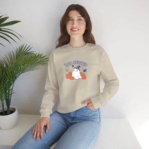 Boo Season Sweatshirt, Cute Ghost Halloween Crewneck - Sweatshirts