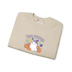 Boo Season Sweatshirt, Cute Ghost Halloween Crewneck - Sweatshirts