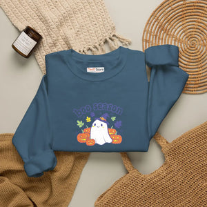 Boo Season Sweatshirt, Cute Ghost Halloween Crewneck - Sweatshirts