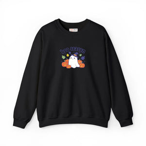 Boo Season Sweatshirt, Cute Ghost Halloween Crewneck - Sweatshirts