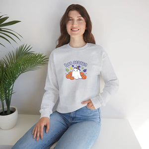 Boo Season Sweatshirt, Cute Ghost Halloween Crewneck - Sweatshirts