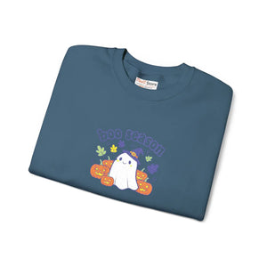 Boo Season Sweatshirt, Cute Ghost Halloween Crewneck - Sweatshirts