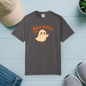 Cute Halloween Tee - Playful Ghost Pumpkin Spice Fall Top - Dipaliz - Graphite / s - T-shirts