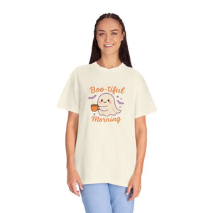 Funny Ghost Print Tee - Boo-tiful Morning Relaxed Fit - Dipaliz - T-shirts