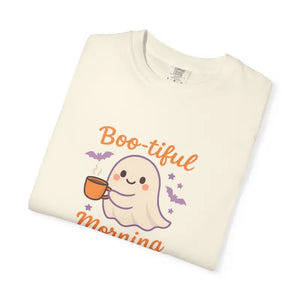 Funny Ghost Print Tee - Boo-tiful Morning Relaxed Fit - Dipaliz - T-shirts