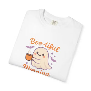 Funny Ghost Print Tee - Boo-tiful Morning Relaxed Fit - Dipaliz - T-shirts