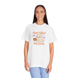 Funny Ghost Print Tee - Boo-tiful Morning Relaxed Fit - Dipaliz - T-shirts