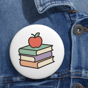 Premium Book Lover Pin - Teacher Appreciation Metal - Dipaliz - Pinback Buttons