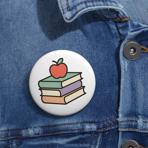 Premium Book Lover Pin - Teacher Appreciation Metal - Dipaliz - Pinback Buttons