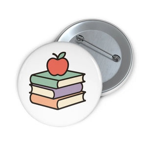 Premium Book Lover Pin - Teacher Appreciation Metal - Dipaliz - Pinback Buttons