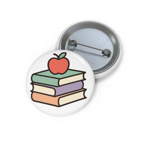 Premium Book Lover Pin - Teacher Appreciation Metal - Dipaliz - Pinback Buttons