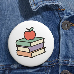 Book Lover Pin - Premium Literary Gifts Teacher Appreciation - Dipaliz - Pinback Buttons