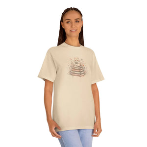 Whimsical Bookish Cat Tee - Watercolor Literary Design - Dipaliz - T-shirts