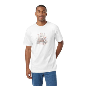 Whimsical Bookish Cat Tee - Watercolor Literary Design - Dipaliz - T-shirts