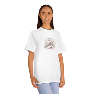 Whimsical Bookish Cat Tee - Watercolor Literary Design - Dipaliz - T-shirts