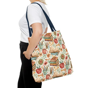 Bags - Bookish Watercolor Tote Bag - Floral Book Print - Dipaliz
