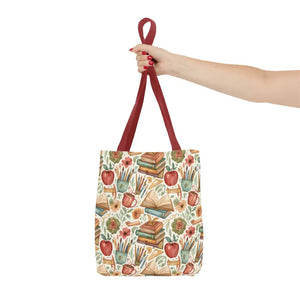 Bags - Bookish Watercolor Tote Bag - Floral Book Print - Dipaliz