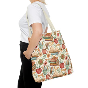 Bags - Bookish Watercolor Tote Bag - Floral Book Print - Dipaliz