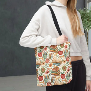 Bags - Bookish Watercolor Tote Bag - Floral Book Print - Dipaliz