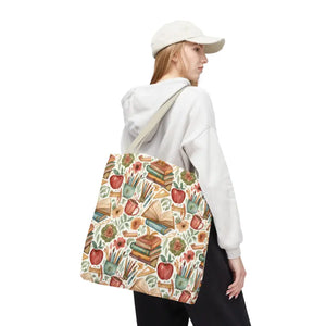 Bags - Bookish Watercolor Tote Bag - Floral Book Print - Dipaliz