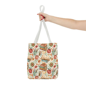 Bags - Bookish Watercolor Tote Bag - Floral Book Print - Dipaliz