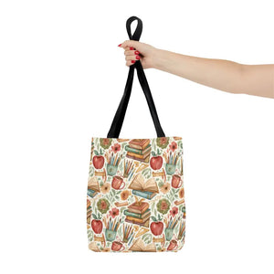 Bags - Bookish Watercolor Tote Bag - Floral Book Print - Dipaliz