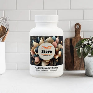 Magnesium Glycinate Supplement - Gmp-certified Pure Energy - Dipaliz - White Bottle + Cap / Unflavored / 60 Capsules