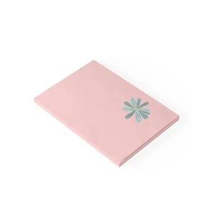 Blue Flower Post-it Notes - Stylish Desk Essential - Dipaliz - 4’’ x 6’’ / White - Sticky