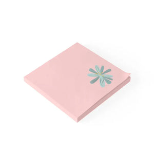 Blue Flower Post-it Notes - Stylish Desk Essential - Dipaliz - 4’’ x / White - Sticky
