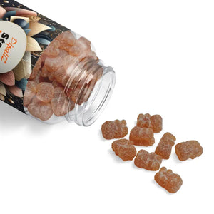 Multivitamin Gummies Boost Energy Hair Health Fizzy - Dipaliz - Clear Bottle + Black Cap / Unflavored / 60 - Single