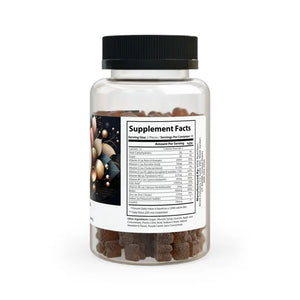 Multivitamin Gummies Boost Energy Hair Health Fizzy - Dipaliz - Clear Bottle + Black Cap / Unflavored / 60 - Single