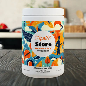 Food Supplements - Collagen Peptides Type Iii Supplement Grass-fed for Skin Hydration - Dipaliz White Jar + Lid / Net