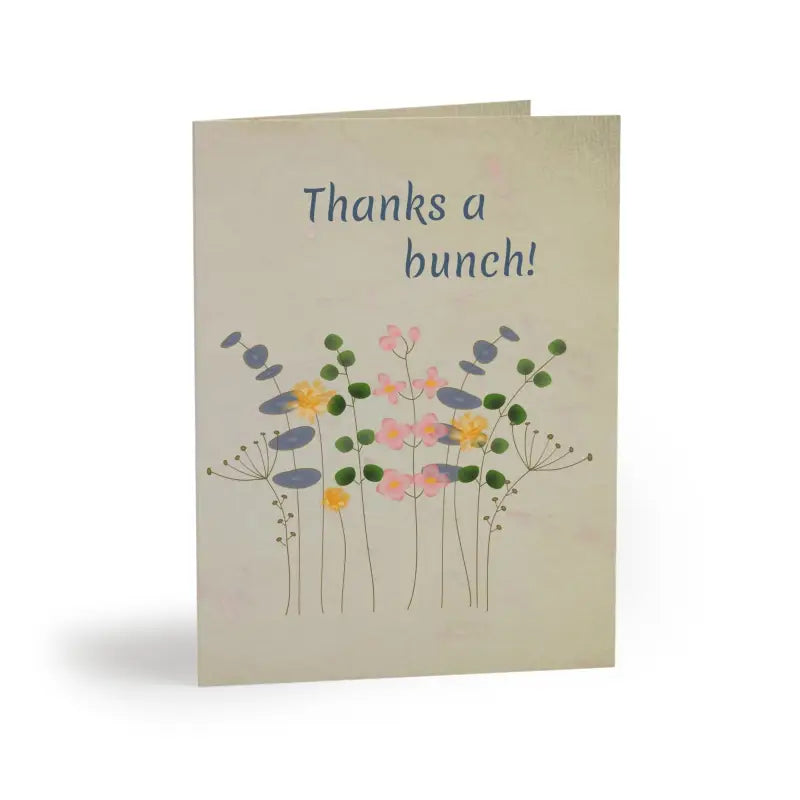 Stylish Thanks a Bunch Greeting Cards with Matching Envelopes - 16 Pcs / Matte / 4.25” x 5.5” Paper Products