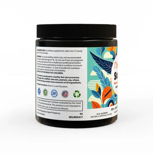 Electrolyte Water Powder - Acerola Juice Energy Blend - Dipaliz - Black Jar + Lid / Blue Raspberry / Net Wt 7.94 Oz