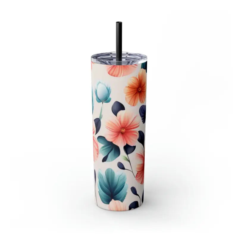 Boost Your Sipping Experience With Pastel Flowers Steel Tumbler - Matte / Smooth Black / 20oz