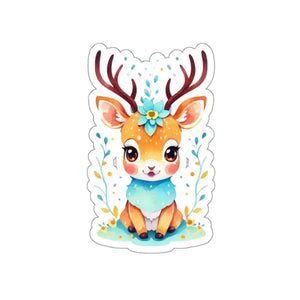 Cute Deer Adhesive Stickers - Fashion Flair Fun - Dipaliz - 3’’ × / White - Decorative