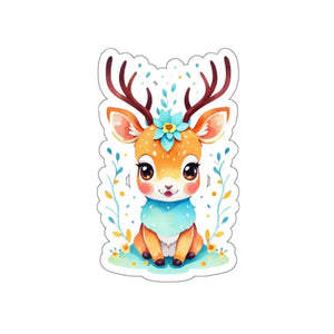 Cute Deer Adhesive Stickers - Fashion Flair Fun - Dipaliz - 6’’ × / White - Decorative