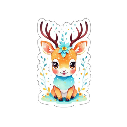 Boost your Sticker Game with Cute Deer Adhesive Stickers - 6’’ × / White Paper Products