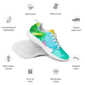 Women’s Athletic Shoes Multicolored Watercolor Style - Dipaliz - Sneakers