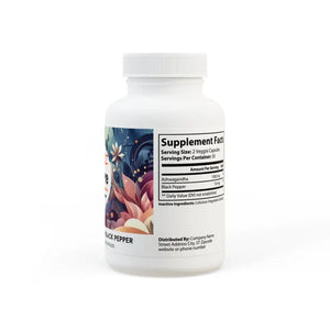 Black Pepper Supplement - Natural Energy Vitality Boost - Dipaliz - White Bottle + Cap / Unflavored / 60 Vegetable