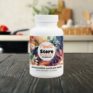 Black Pepper Supplement - Natural Energy Vitality Boost - Dipaliz - White Bottle + Cap / Unflavored / 60 Vegetable